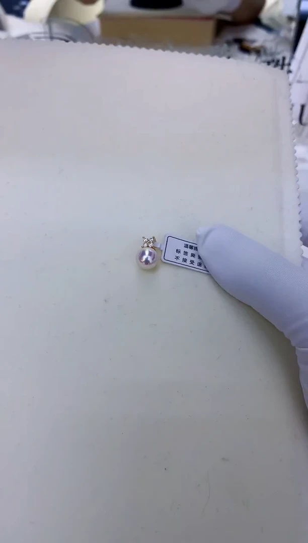 银S925镶嵌饰品海水珍珠设计款吊坠
