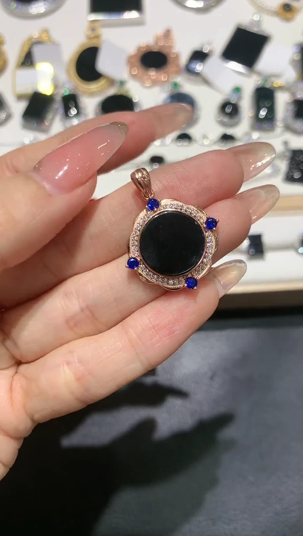 【闪购商品】翡翠吊坠(不含链)银S925镶嵌9多人多样性随机发货1件