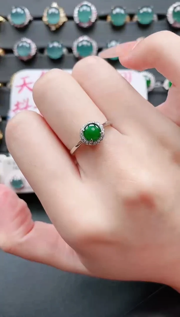 【闪购商品】翡翠戒指银S925镶嵌11111111