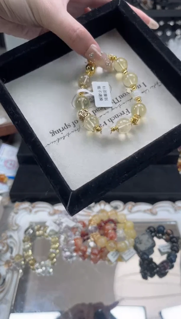 【闪购商品】烟晶手链银S925镶嵌天然水晶 多样性发货