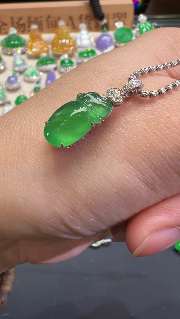 吊坠(不含链)18K金镶嵌翡翠C****kB266|19800