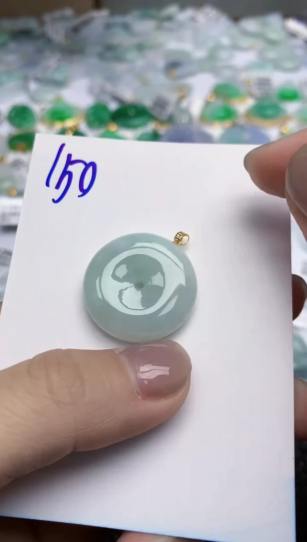 【闪购商品】翡翠颈饰18K金镶嵌天然翡翠A货