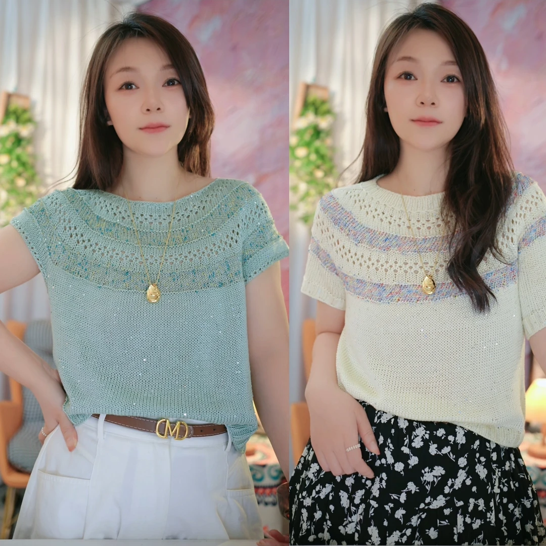 织【潘多拉】珠片天丝亚麻（1两价格） 手工衣服夏季凉爽编织材料线