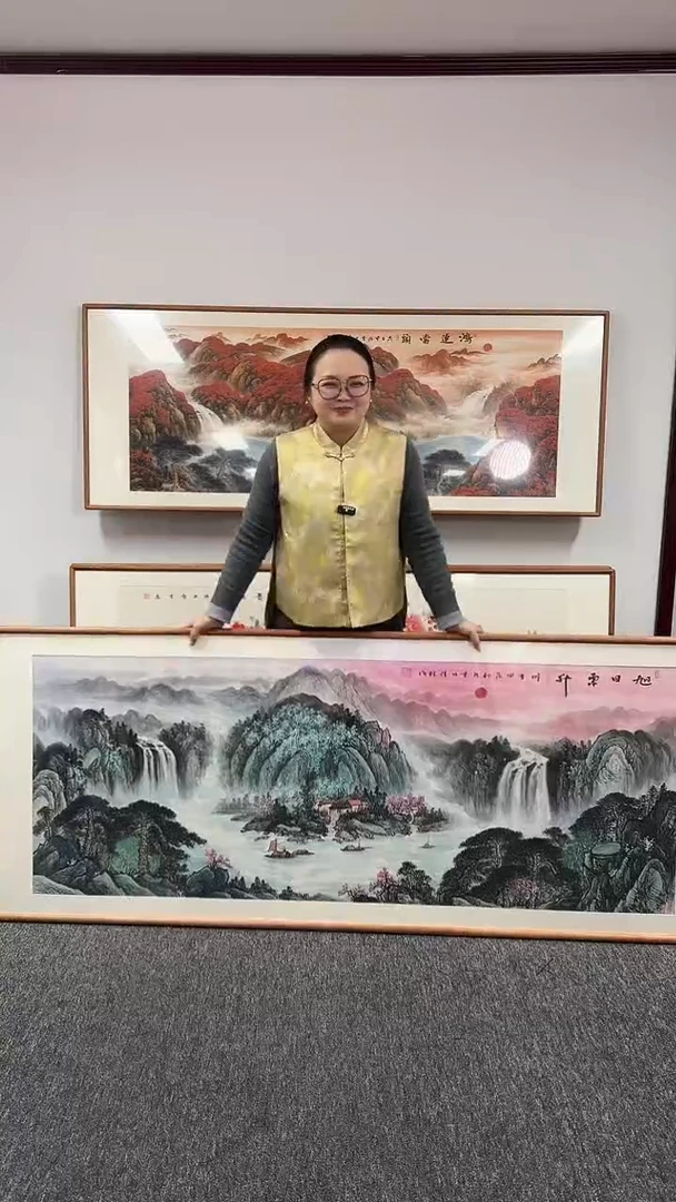 【闪购商品】国画旭日东升210*80绘画作品