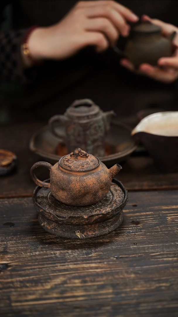 全手制作 南蛮侧把壶