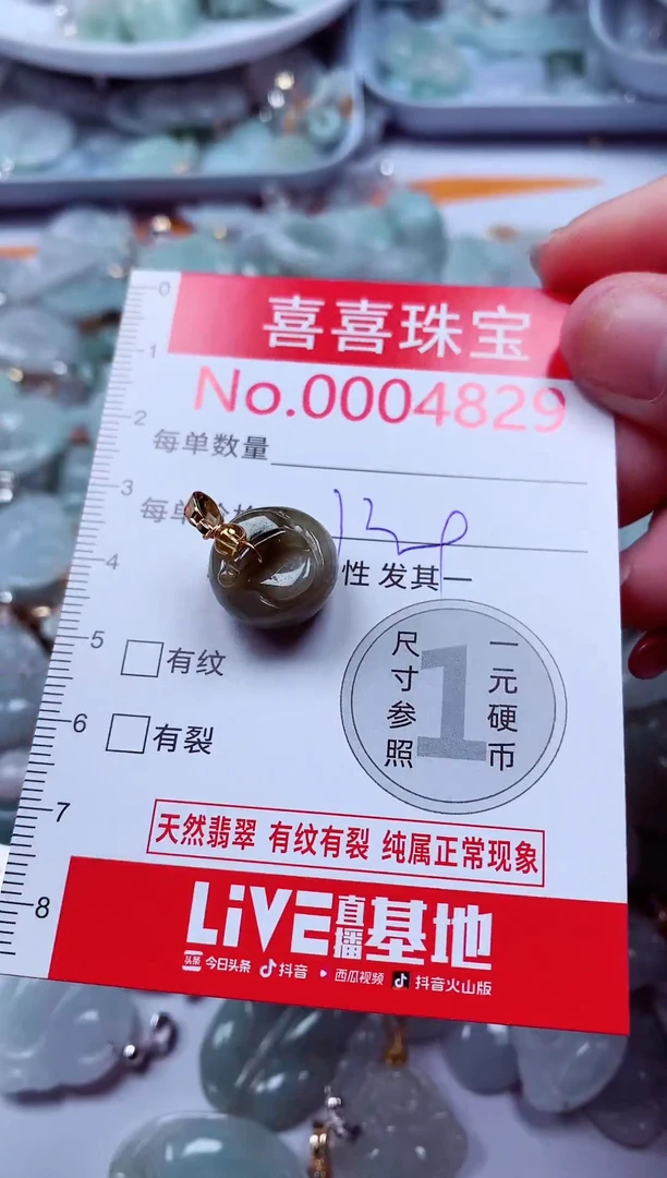 吊坠(不含链)未镶嵌翡翠4829