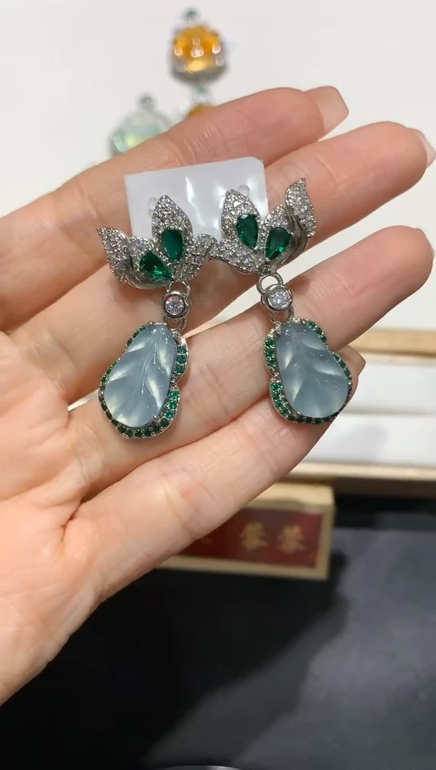 【闪购商品】翡翠耳饰未镶嵌6多人多样性随机发货1件