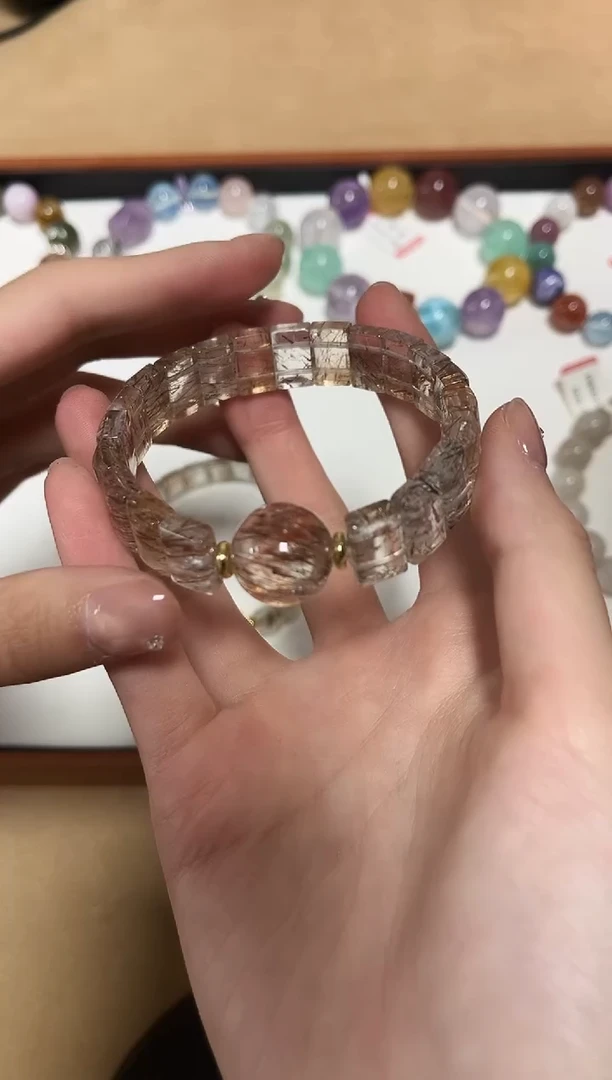 未镶嵌手链水晶12-36黑金超手牌