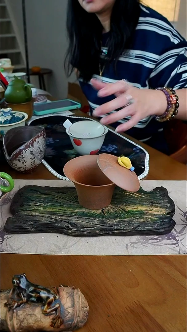 茶瓷物语老岩泥盖碗