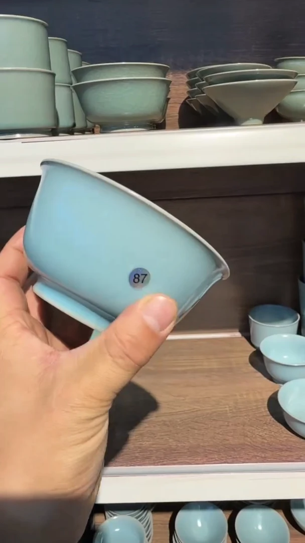 其他仿古天青纯手工12口径碗瑕87