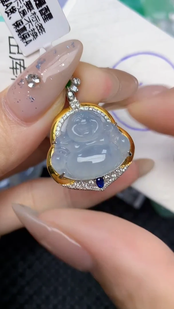 颈饰未镶嵌翡翠天然缅甸翡翠a货百元以上9元证书费自理