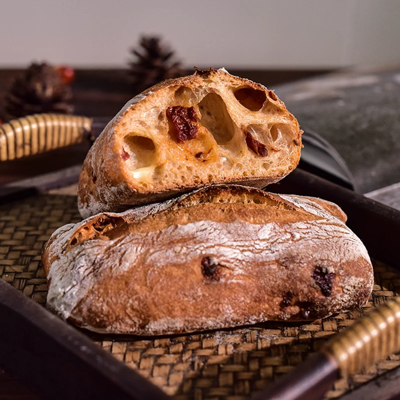 番茄恰巴塔无蔗糖低g卡代餐拖鞋面包硬欧包美味好吃独立包装便携