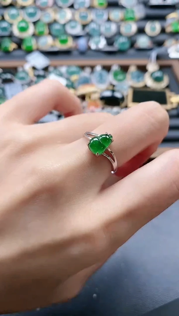 【闪购商品】翡翠戒指银S925镶嵌51151