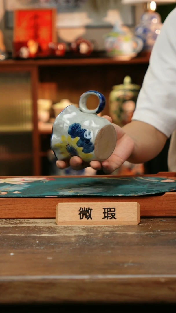 摆件景德镇纯手工釉下彩精品茶具