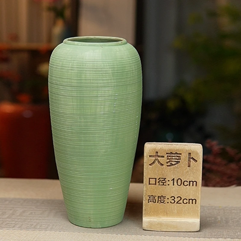 直播商品正品花瓶大萝卜侘寂绿