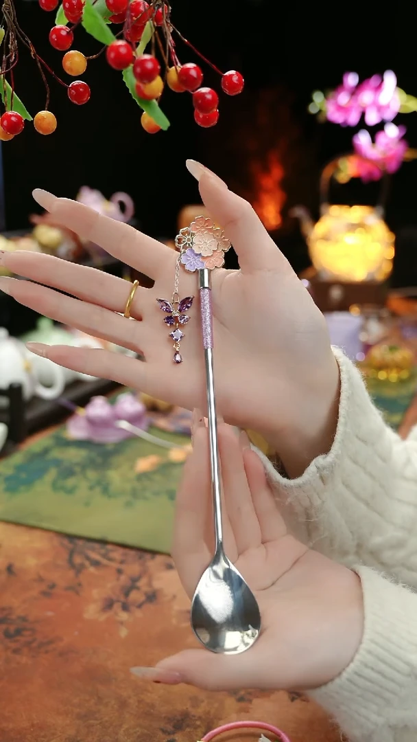 【闪购商品】紫色手工咖啡勺茶勺
