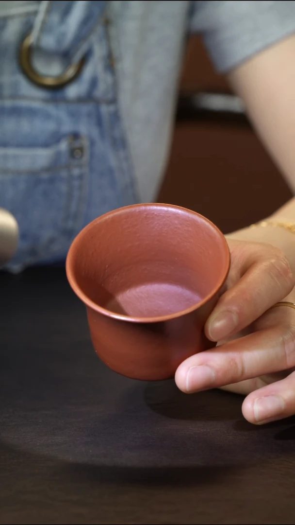 茶杯紫砂直播福利鱼籽朱主人杯