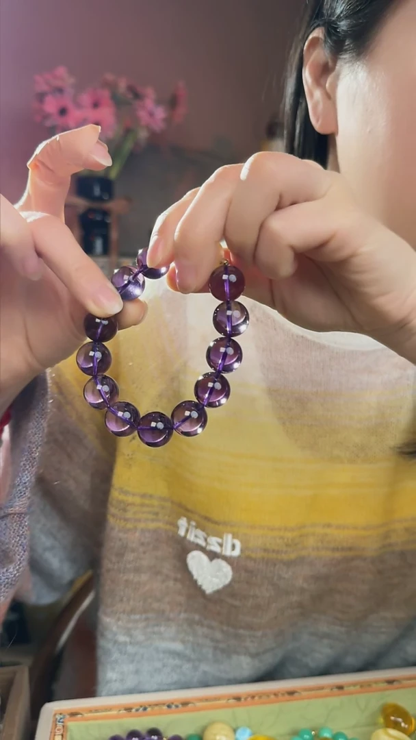 【闪购商品】紫晶手串未镶嵌天然紫水晶手串