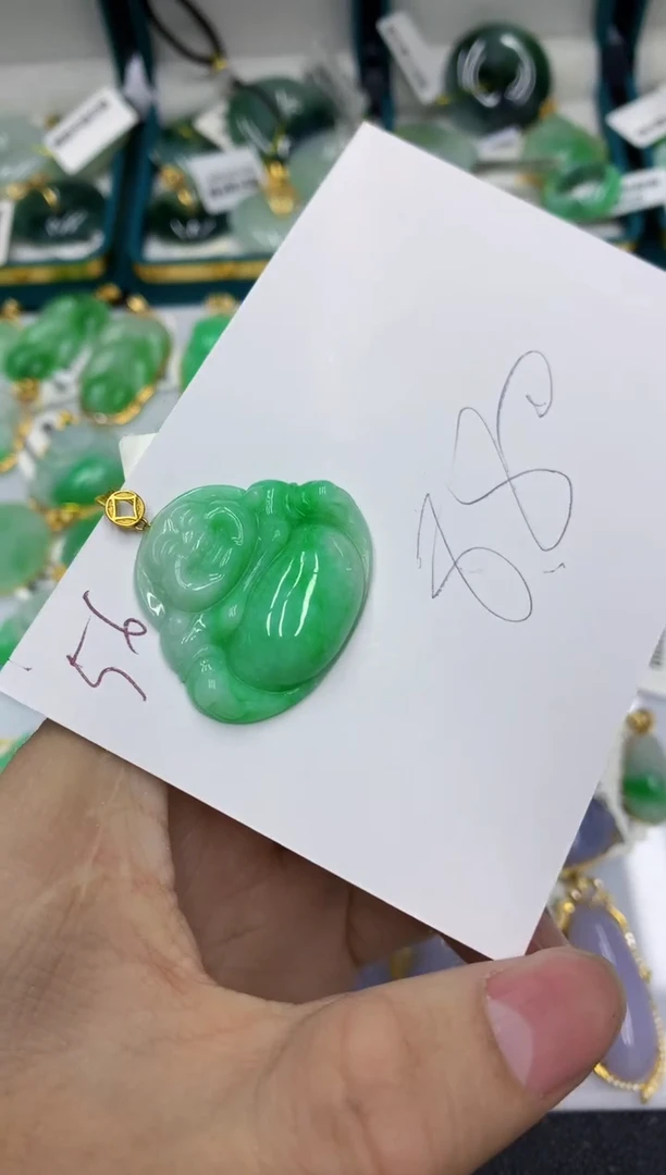 【闪购商品】翡翠颈饰18K金镶嵌号链接