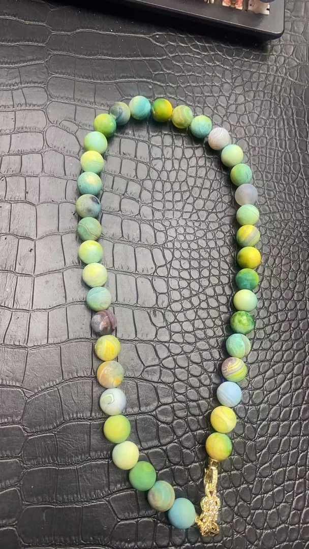 A507黄绿色小项链 男女同款 时尚百搭