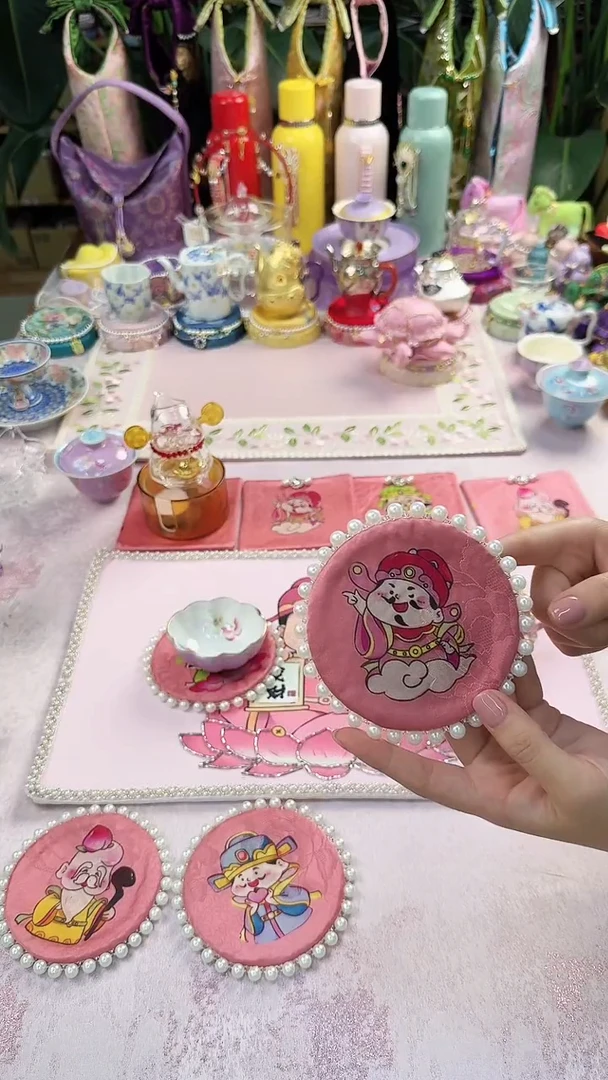 017圆型钉珠小茶席