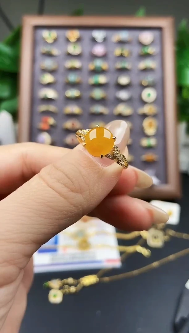 银S925镶嵌戒指翡翠12