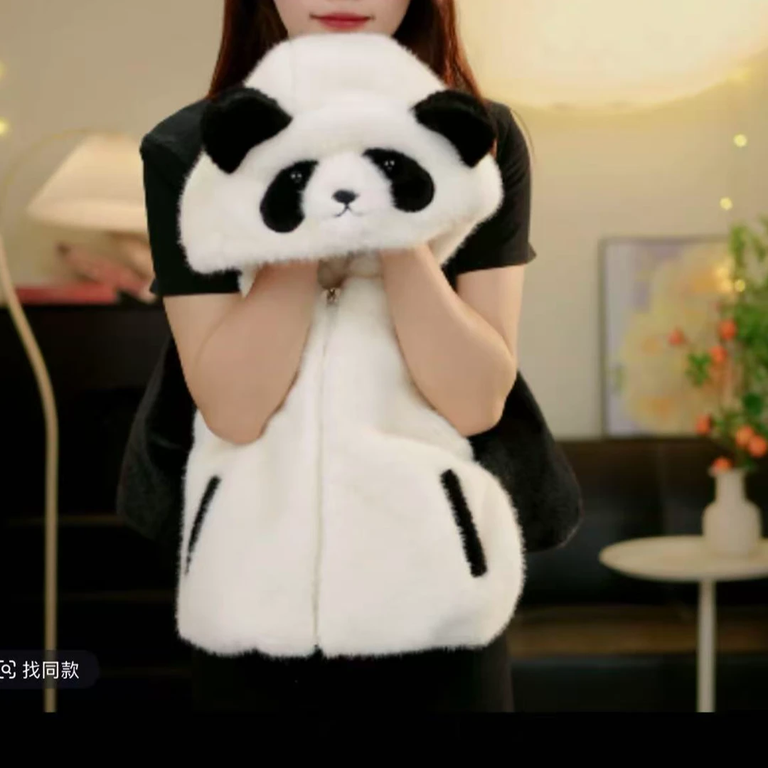 【熊猫】加绒加厚款卡通秋冬季普通外套可爱风百搭冬季外套