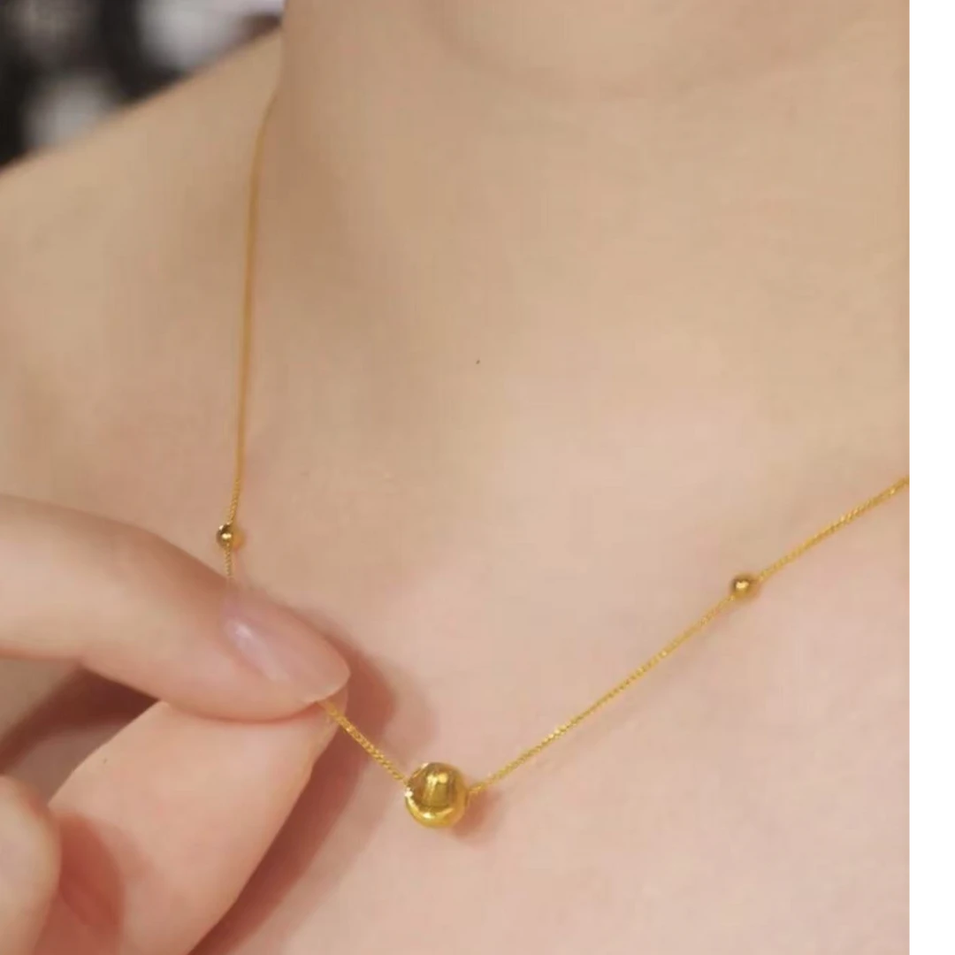 铜合金项链 A-60-M扣豆豆链猫眼珠有求必应项链