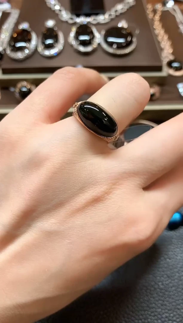 【闪购商品】翡翠戒指18K金镶嵌b58 不退换