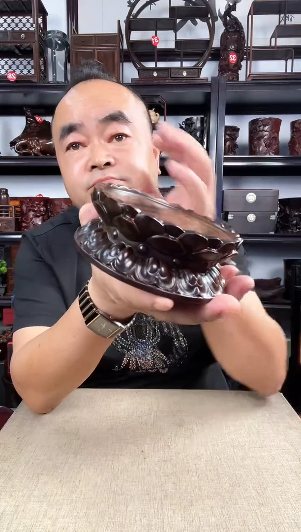 木双层莲花小号老李红木工艺品
