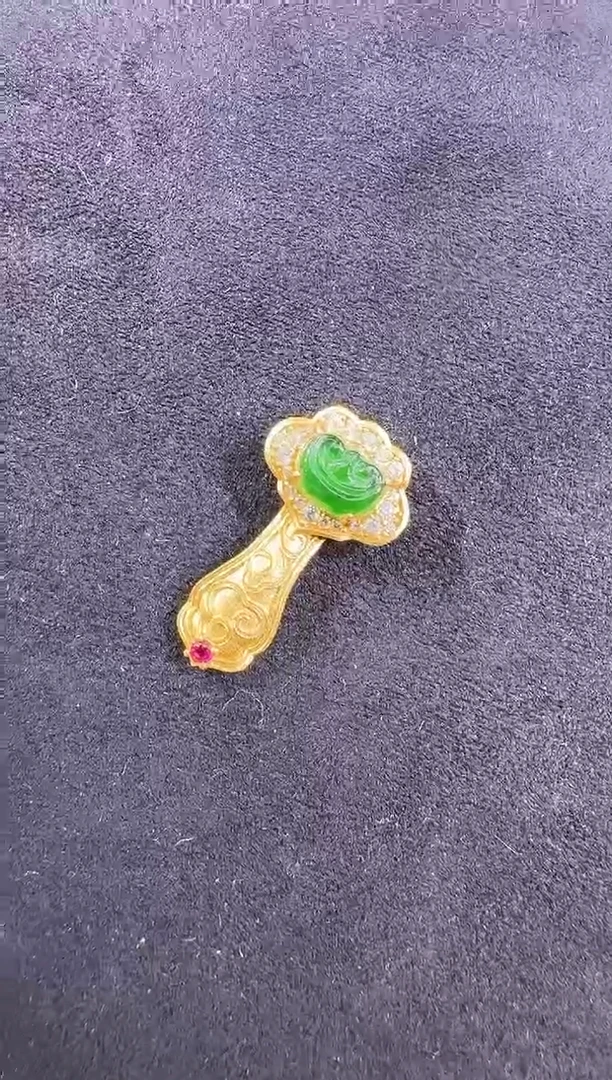 吊坠(不含链)银S925镶嵌翡翠吊坠