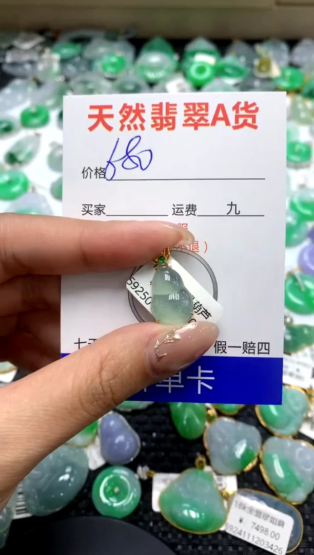 【闪购商品】翡翠颈饰18K金镶嵌1111111111
