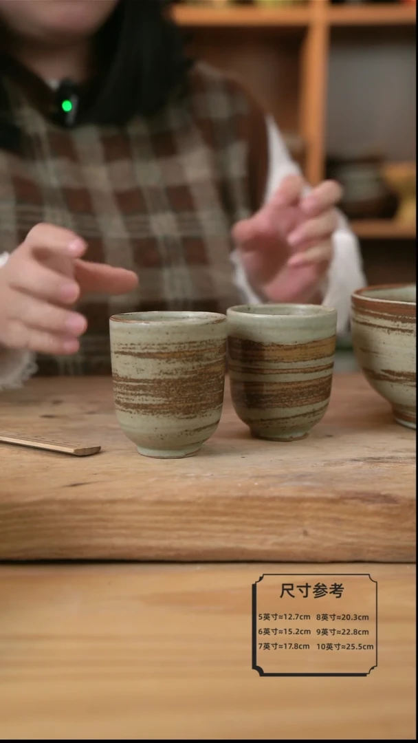 【闪购商品】岁月风情的直筒小杯子2个