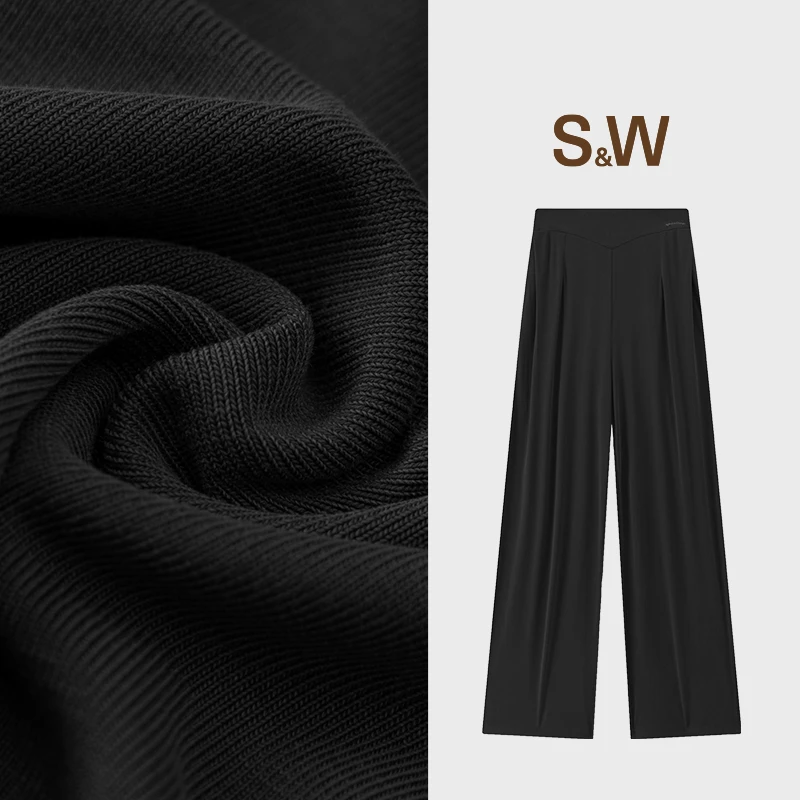 SW速惟 运动女春夏高腰透气直筒裤宽松显瘦薄休闲裤 6245 Z2