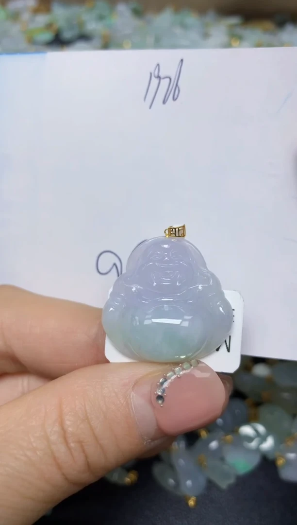 【闪购商品】翡翠挂件18K金镶嵌 天然翡翠A货