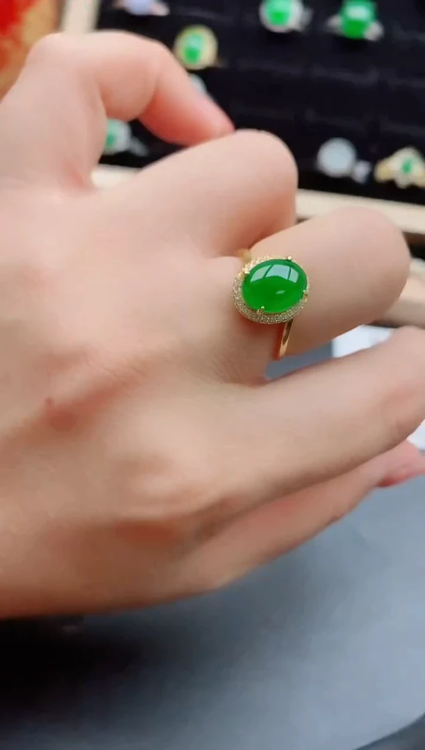 【闪购商品】翡翠戒指银S925镶嵌212112