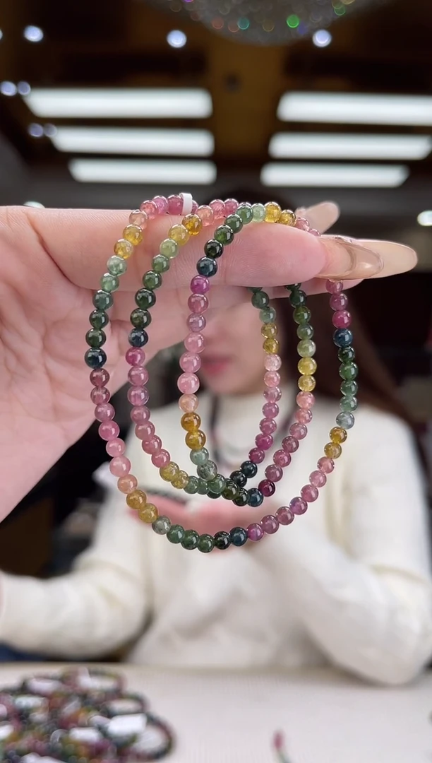 【闪购商品】碧玺/未镶嵌4mm+碧玺多圈多样性发货14