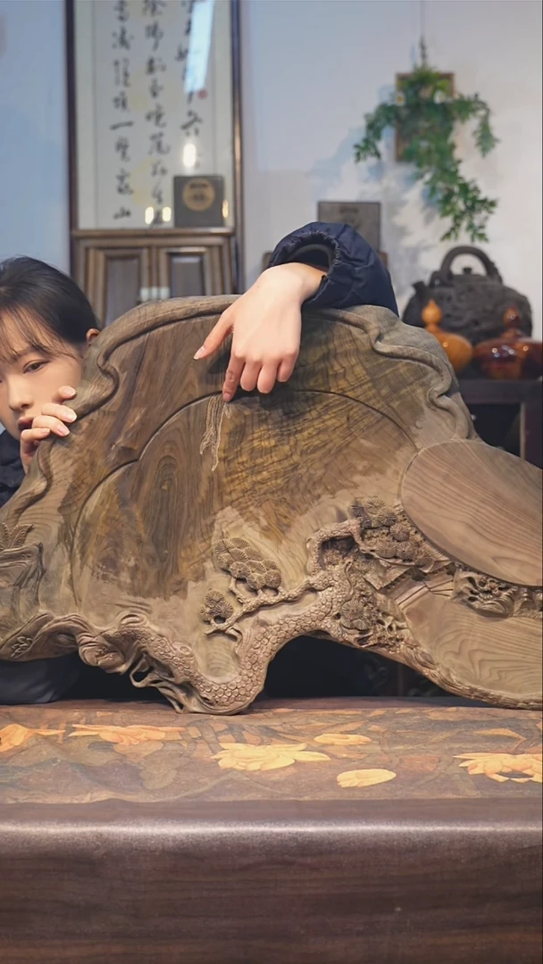 金丝楠*新品 超大尺寸 金丝楠阴沉料茶盘