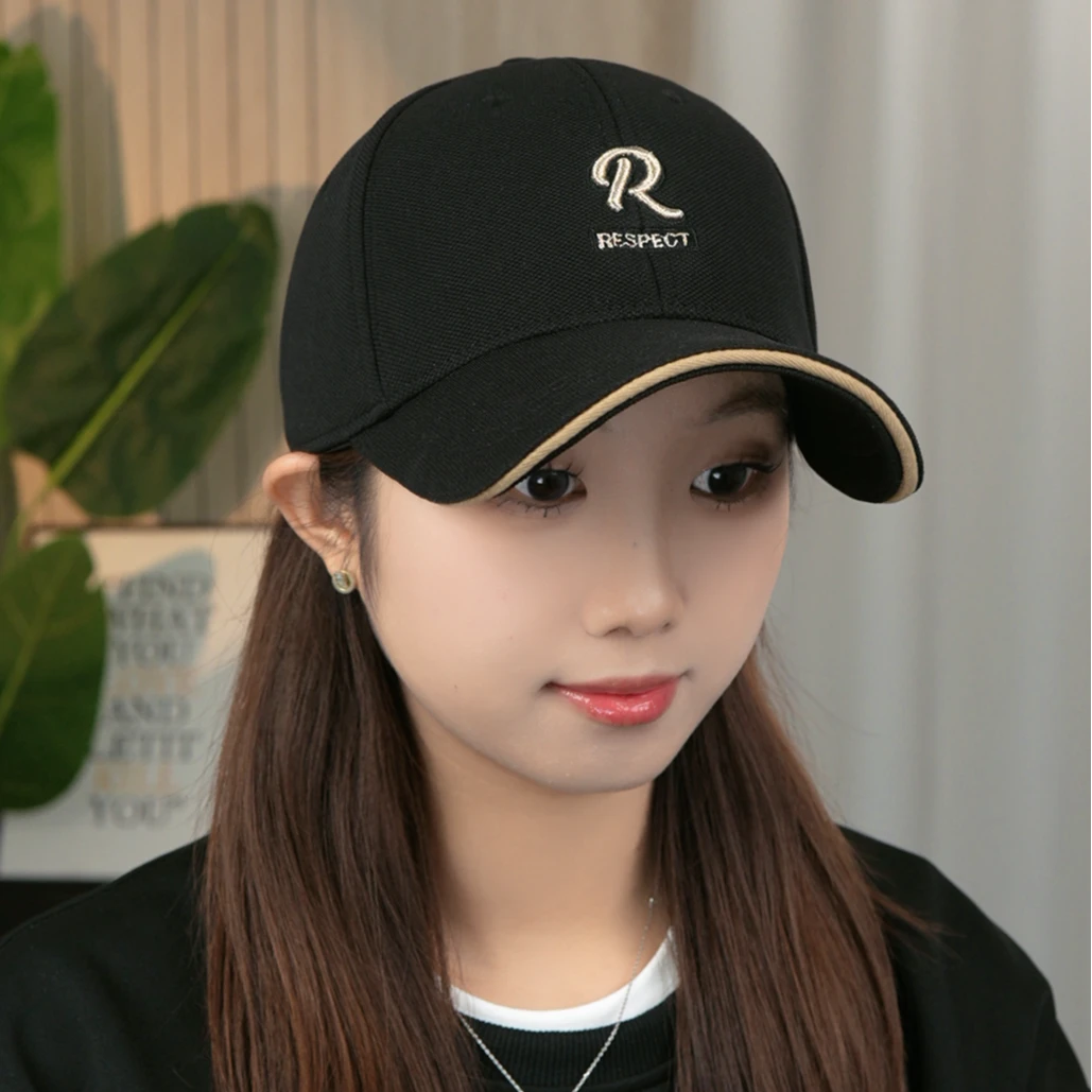 2025秋冬新款棒球帽男女同款韩版硬顶时尚百搭遮阳防晒户外鸭舌帽