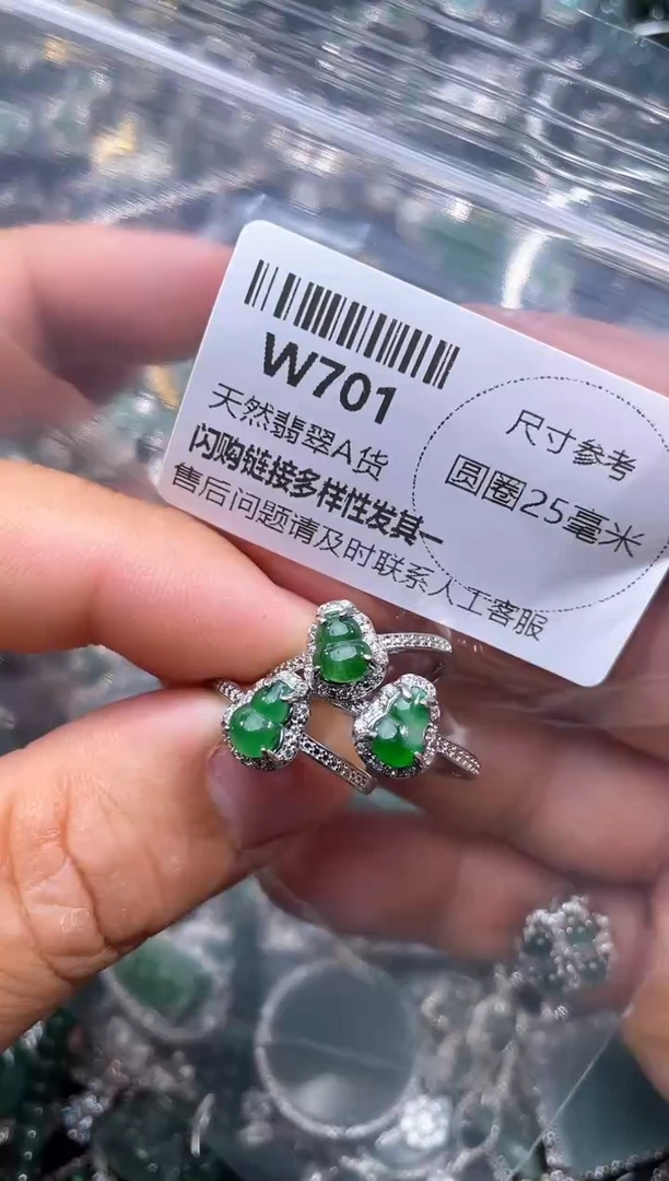 【闪购商品】翡翠颈饰未镶嵌W701戒指 多样性发其一