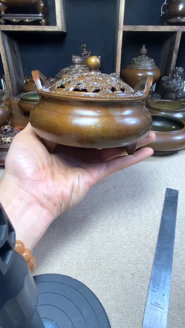 【闪购商品】苏工 普工精品铜 摆件熏香炉/摆件