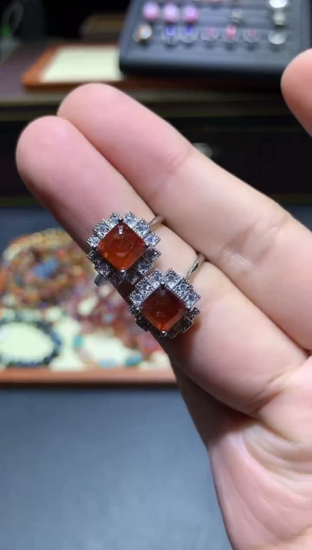 【闪购商品】石榴石戒指未镶嵌P132【多样性发其一】