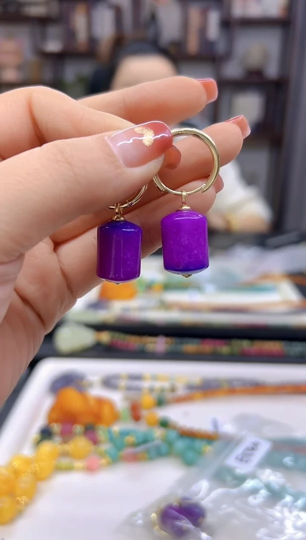 【闪购商品】苏纪石（舒俱来）耳饰14K金镶嵌E546