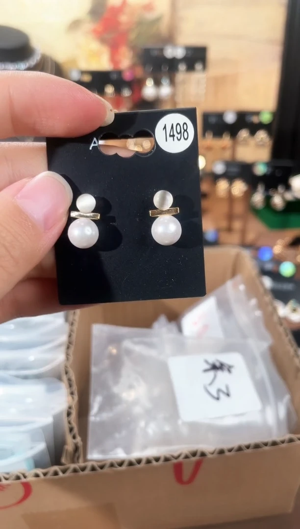 合金925银锆石豆1498
