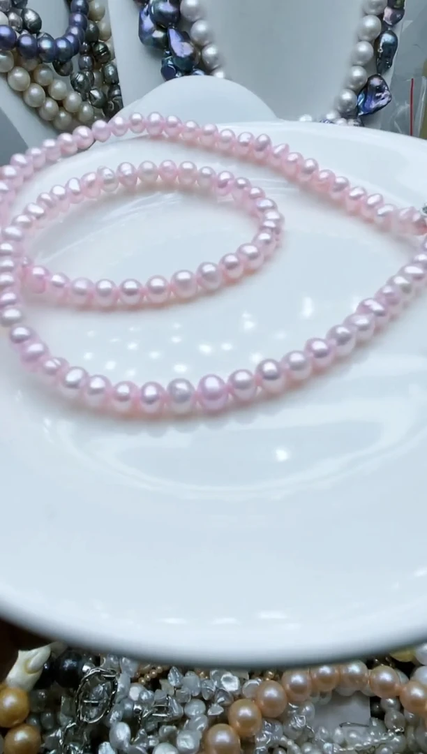 【闪购商品】淡水珍珠颈饰钛钢1