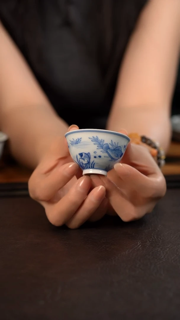 聚澜堂好多鱼鸡心杯