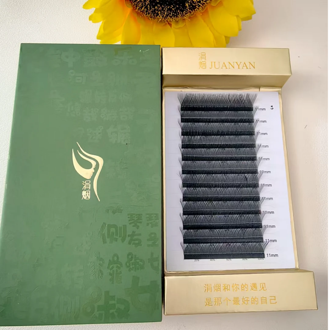 涓烟自然柔软适合嫁接的YY睫毛真浓密美睫店专用高品质假睫毛平行