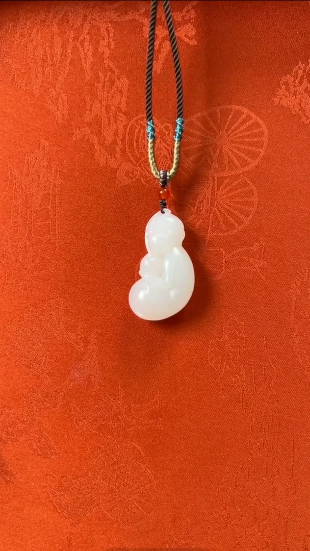 【闪购商品】和田玉挂件未镶嵌青海老坑料生肖猴雕件