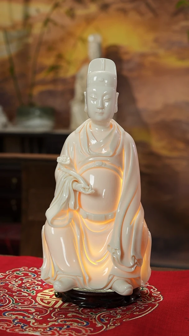 摆件瓷放**我陈明良白瓷