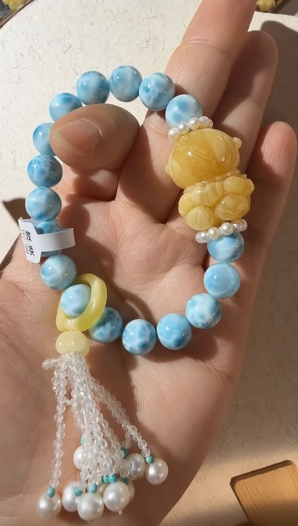 【闪购商品】蜜蜡手链未镶嵌蜜蜡宇航员手链